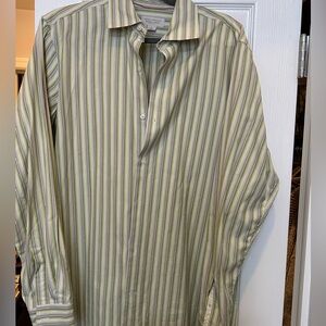 Banana Republic Dress Shirt Striped Mens L 16"-16.5"